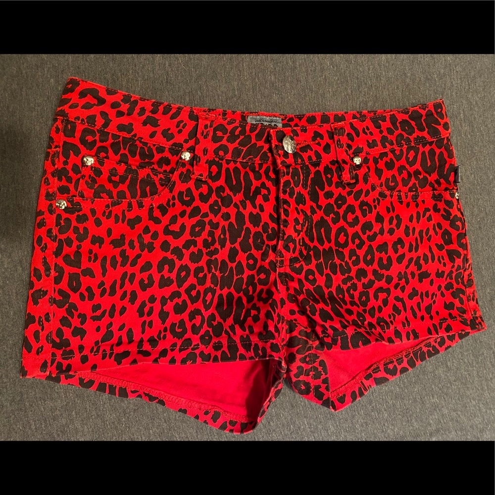 Red Leopard Shorts